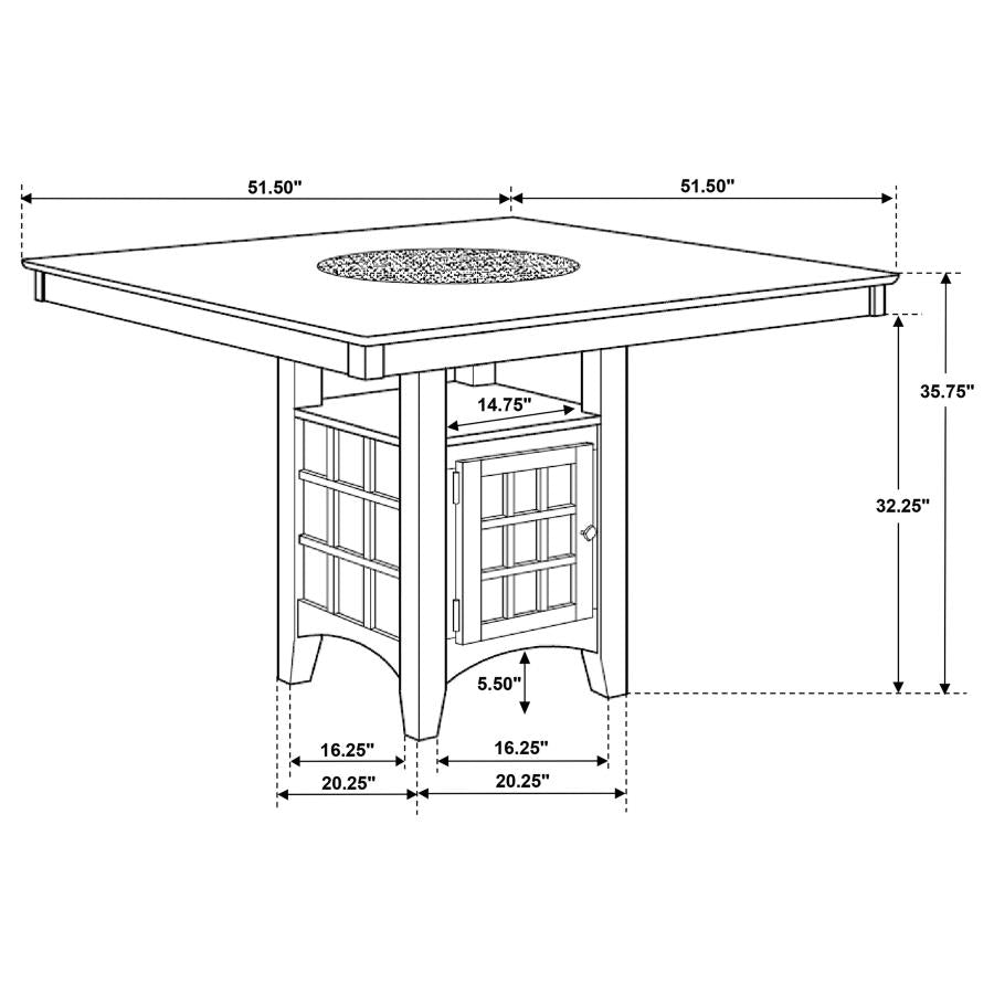 GABRIEL TABLE AND 4 CHAIRS