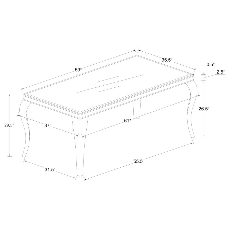 CARONE TABLE AND 4 CHAIRS