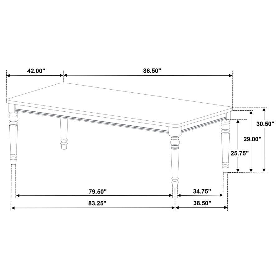 WILLOWBROOK TABLE WITH 4 CHAIRS