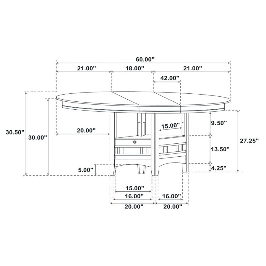 LAVON TABLE AND 4 CHAIRS