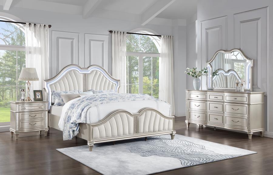 Evangeline QUEEN BED DRESSER AND MIRROR