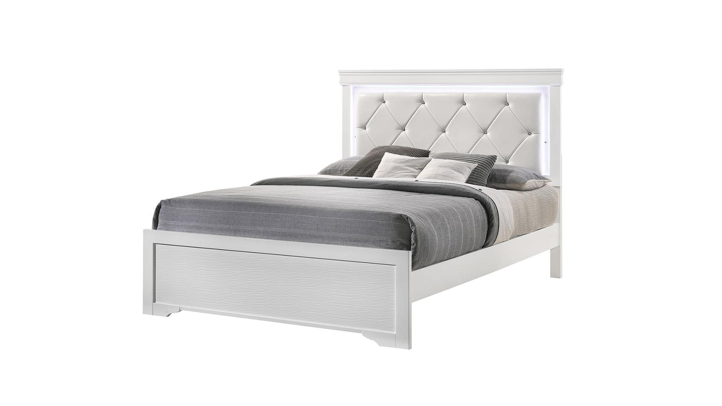 BROOKLYN QUEEN BED DRESSER AND MIRROR