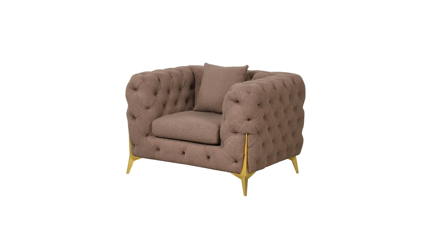 CONTEMPO BROWN SOFA AND LOVE