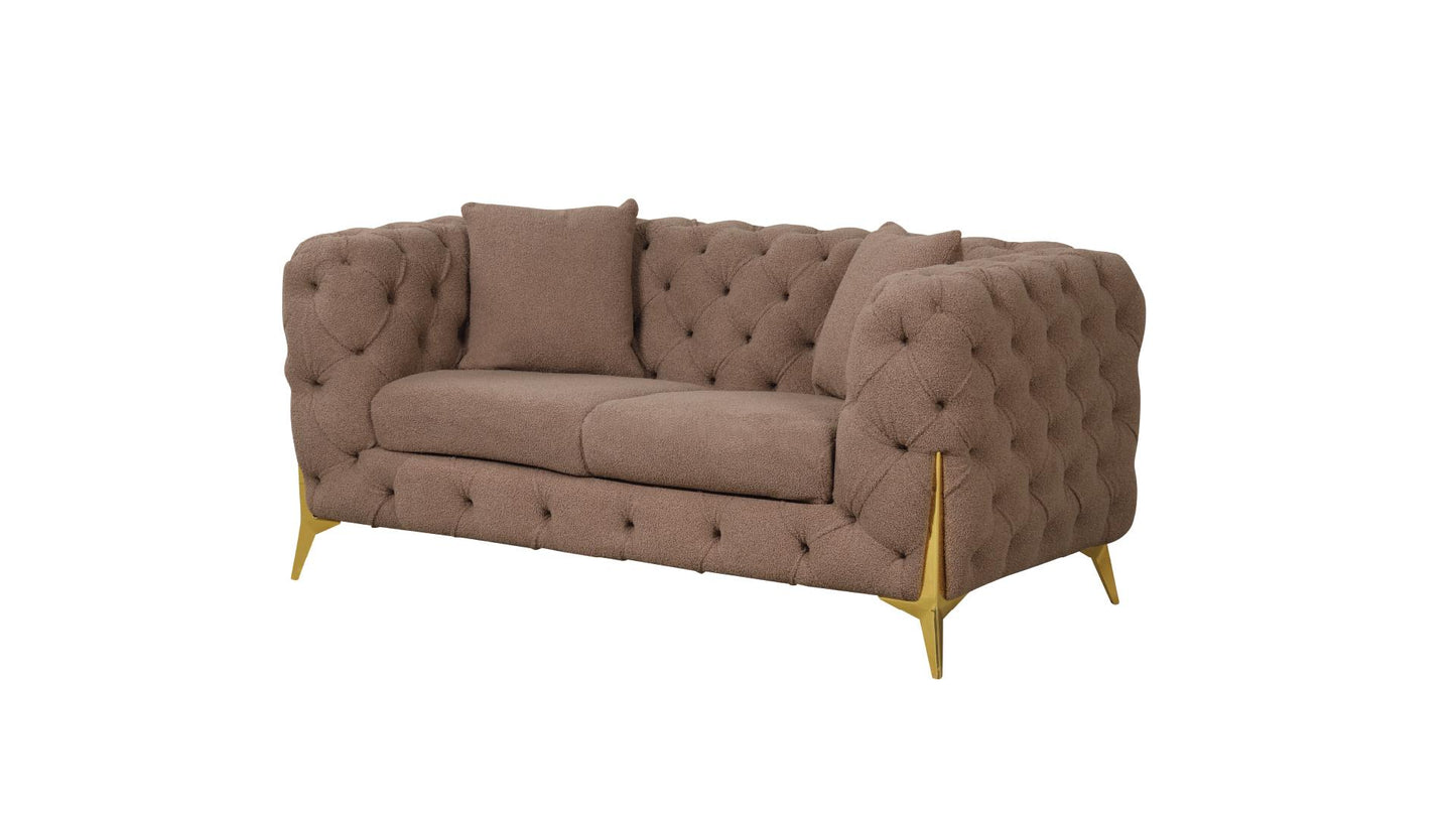 CONTEMPO BROWN SOFA AND LOVE