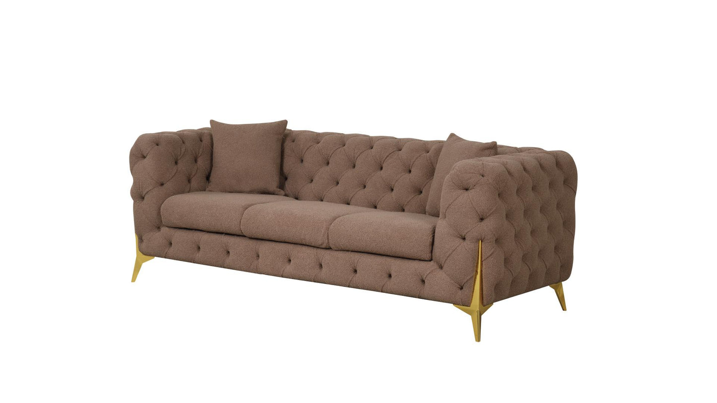 CONTEMPO BROWN SOFA AND LOVE