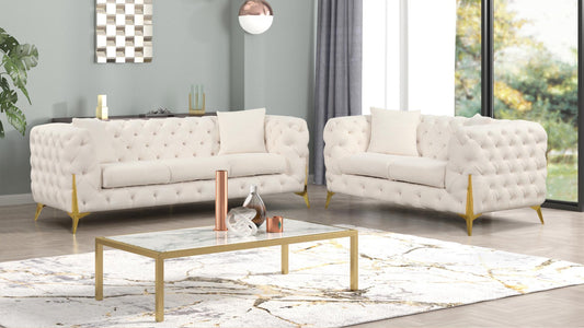 CONTEMPO CREAM SOFA AND LOVE