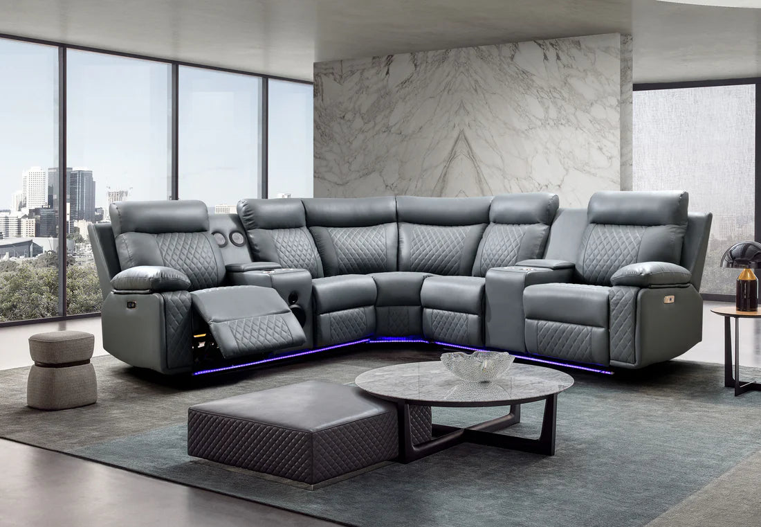 DONA POWER SECTIONAL IN GRAY