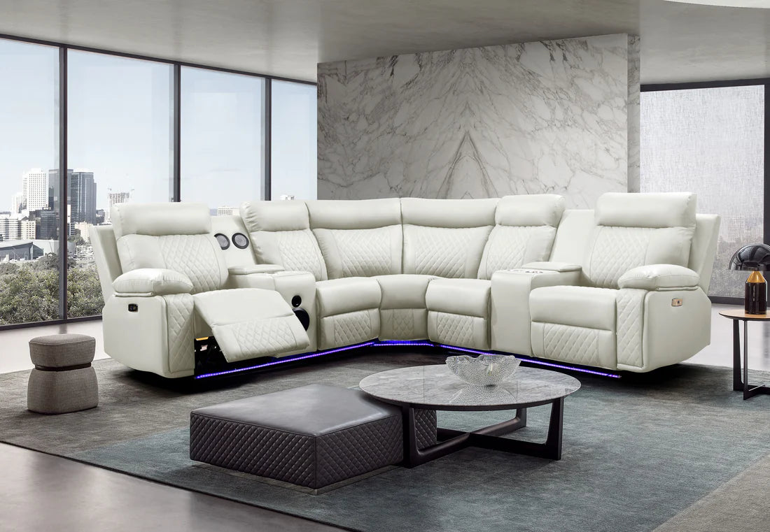 DONA POWER SECTIONAL IN WHITE