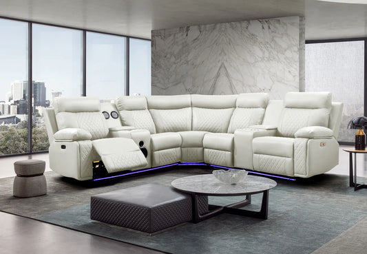 DONA POWER SECTIONAL IN WHITE