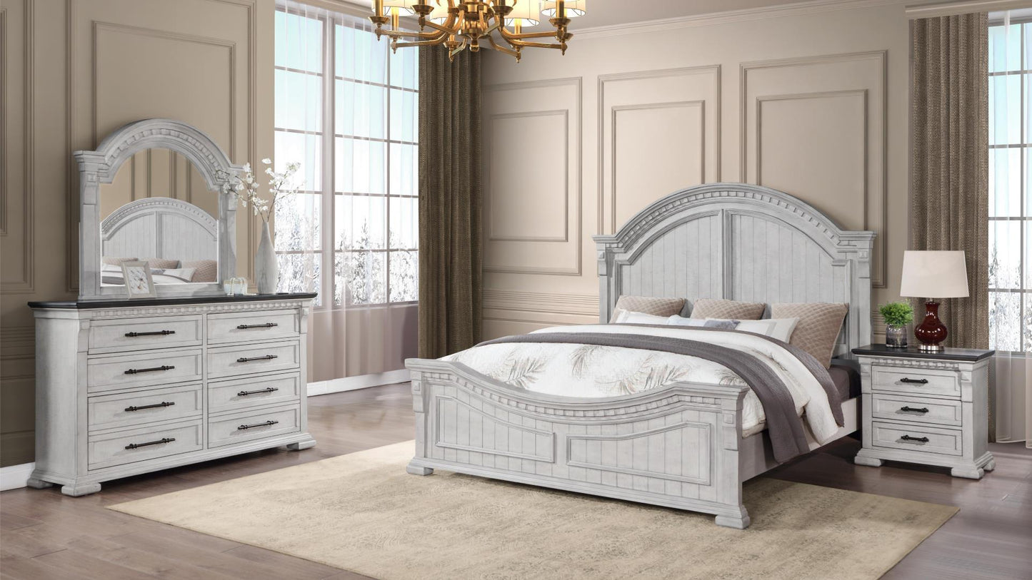 FAITH QUEEN BED DRESSER AND MIRROR