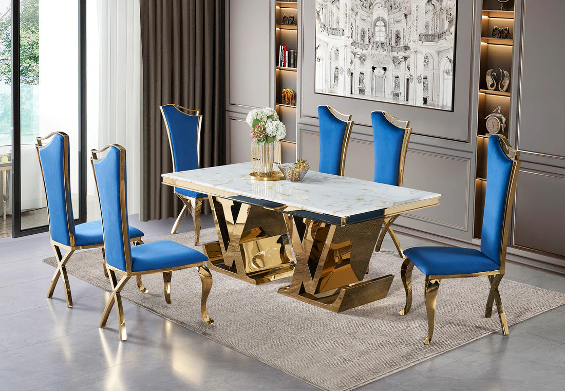 LV TABLE WITH 6 CHAIRS