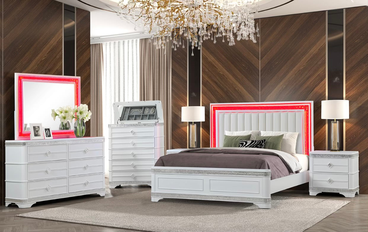 AMANI QUEEN BED DRESSER AND MIRROR