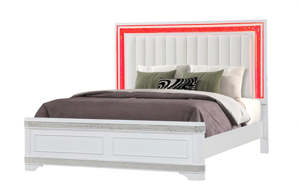 AMANI QUEEN BED DRESSER AND MIRROR