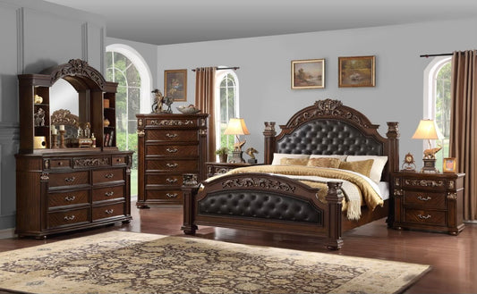 ASPEN QUEEN BED DRESSER AND MIRROR