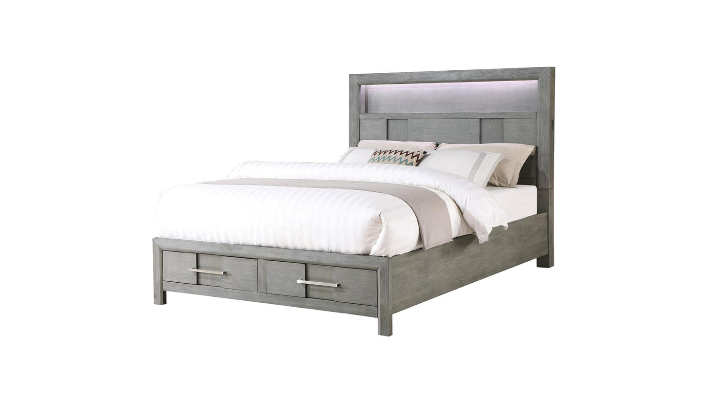 KENZO QUEEN BED DRESSER AND MIRROR